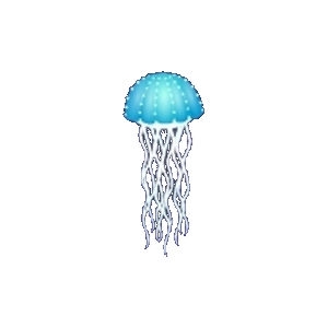 Glowing Aqua Jellyfish